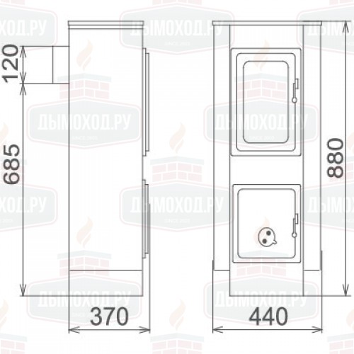 Печь MERANO TOP, черный (Thorma)