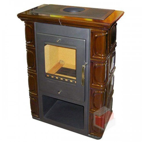 Печь BORGHOLM CERAMIC, чёрный/керамика каштановая (Thorma)