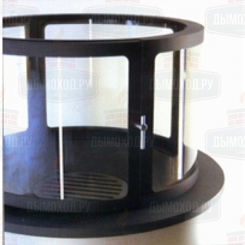 Камин DIAMANTE CENTRAL INOX, со стеклом (Traforart)