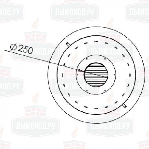 Камин DIAMANTE CENTRAL RAL, со стеклом (Traforart)