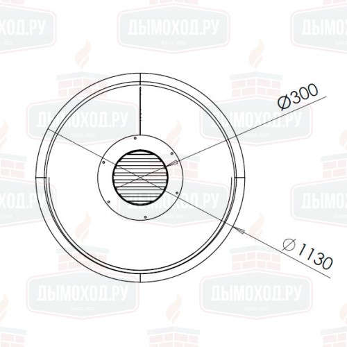 Камин ZEUS CENTRAL, без стекла, чёрный (Traforart)