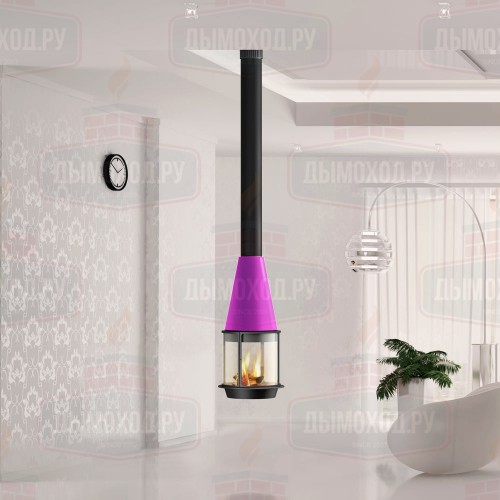 Камин ARLET CENTRAL, отделка HX30VVSB, подвесной, высокое стекло, H245.5 (Traforart)