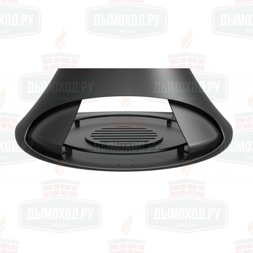 Камин DORIA CENTRAL, открытый, двухсторонний, без системы вращения, чёрный (Traforart)