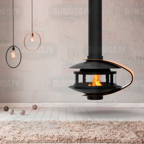 Камин FANCY CENTRAL ART RAL, подвесной, со стеклом (Traforart)