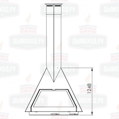 Камин FOXI RINCON, подвесной, чёрный (Traforart)