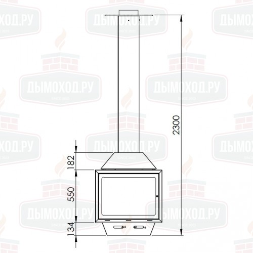 Камин ARIADNA CENTRAL RAL, подвесной (Traforart)