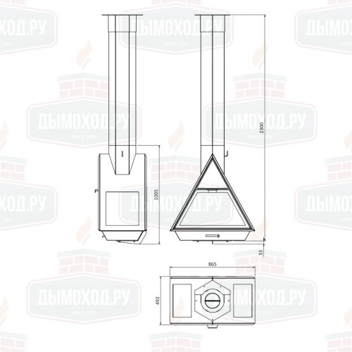 Камин EQUIL FRONTAL (Traforart)