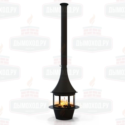 Камин LORENA CENTRAL, чёрный (Traforart)