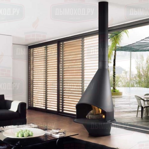 Камин OVIEDO FRONTAL, чёрный (Traforart)