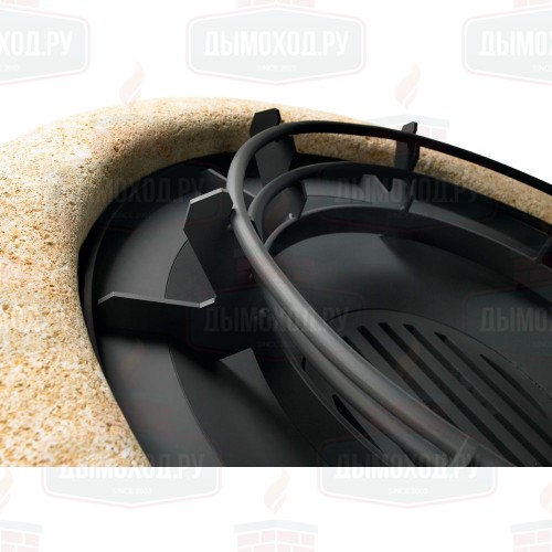 Камин ZEUS CENTRAL, без стекла, чёрный (Traforart)