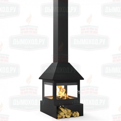 Камин SANDRA CENTRAL, чёрный (Traforart)