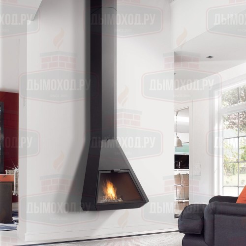 Камин ARION FRONTAL, со стеклом, чёрный (Traforart)