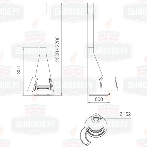 Камин PICCOLA FRONTAL (Traforart)