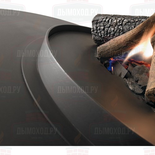 Камин DIAMANTE CENTRAL INOX, без стекла (Traforart)