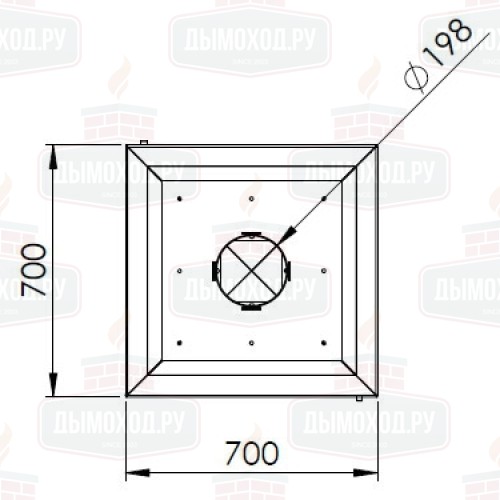 Камин ARIADNA CENTRAL RAL, подвесной (Traforart)