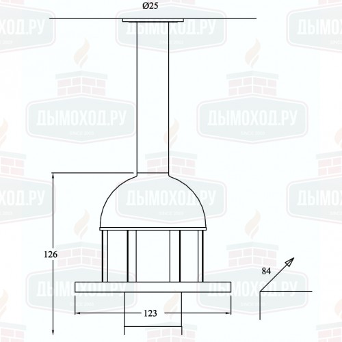 Камин DOME FRONTAL (Traforart)