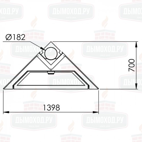 Камин FOXI FRONTAL, пристенный, подвесной, чёрный (Traforart)