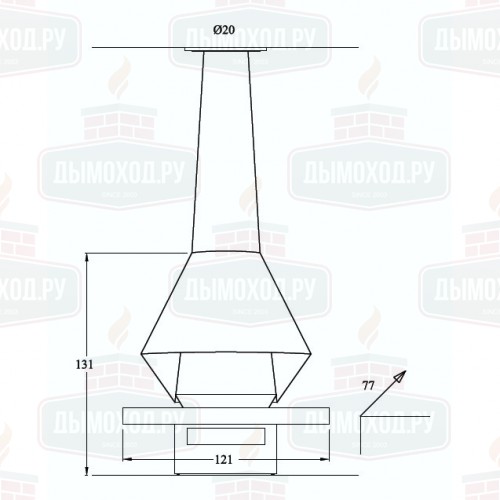 Камин ROMB FRONTAL (Traforart)