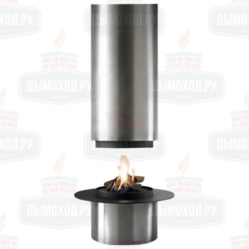 Камин DIAMANTE CENTRAL INOX, без стекла (Traforart)