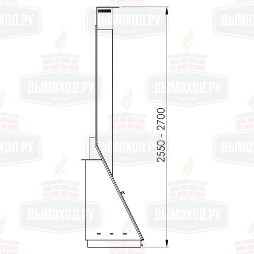 Камин FOXI RINCON, подвесной, чёрный (Traforart)