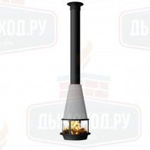 Камин ARLET CENTRAL, подвесной, низкое стекло, RAL 9003, H=2300 мм (Traforart)