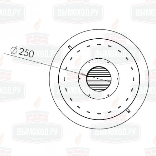 Камин DIAMANTE CENTRAL RAL, без стекла (Traforart)