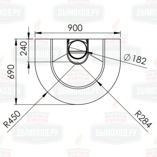 Камин ARLET FRONTAL RAL, подвесной (Traforart)