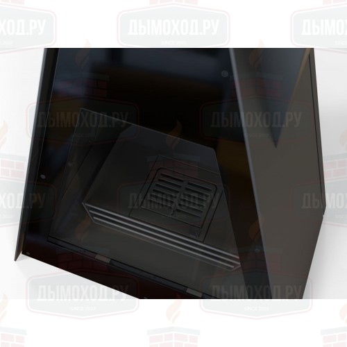 Камин BREDA FRONTAL, труба слева, чёрный (Traforart)