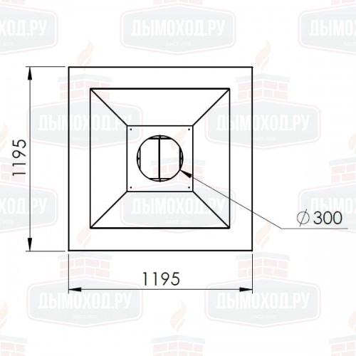 Камин VULCANO CENTRAL, со стеклом, полка-керамика, чёрный (Traforart)