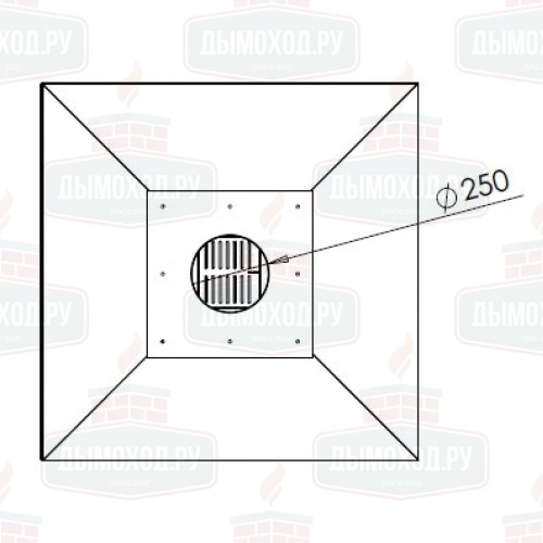 Камин GAIA CENTRAL, со стеклом, чёрный (Traforart)