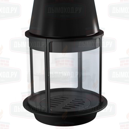 Камин ARLET CENTRAL, подвесной, высокое стекло, чёрный (Traforart)