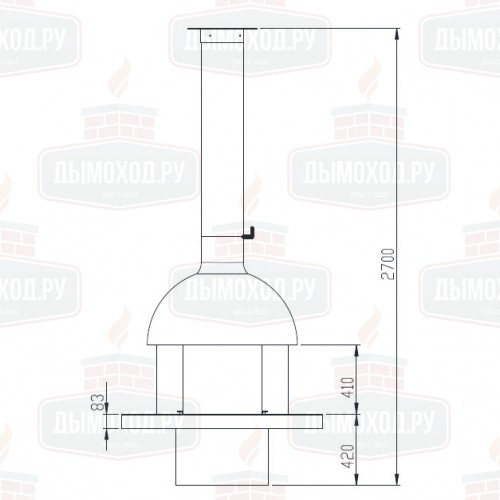 Камин 83-123, со стеклом, полка под мрамор, чёрный (Traforart)