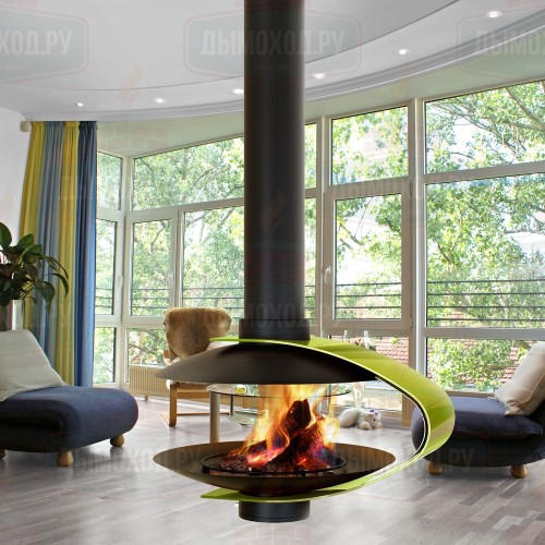 Камин FANCY CENTRAL RAL, подвесной, с декорирующим элементом (Traforart)