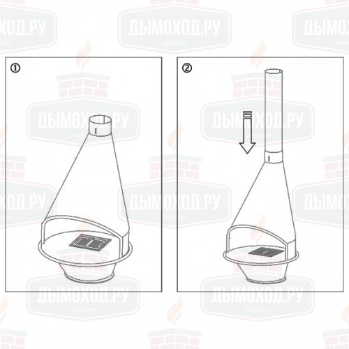 Камин OVIEDO FRONTAL, чёрный (Traforart)