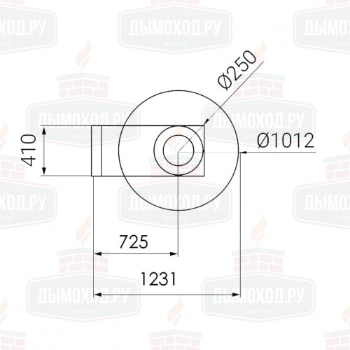 Камин FANCY CENTRAL ART RAL, подвесной, со стеклом (Traforart)