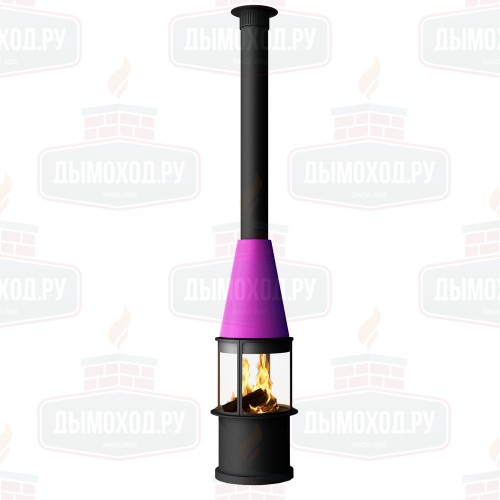 Камин ARLET CENTRAL, отделка HX30VVSB, подвесной, высокое стекло, H245.5 (Traforart)