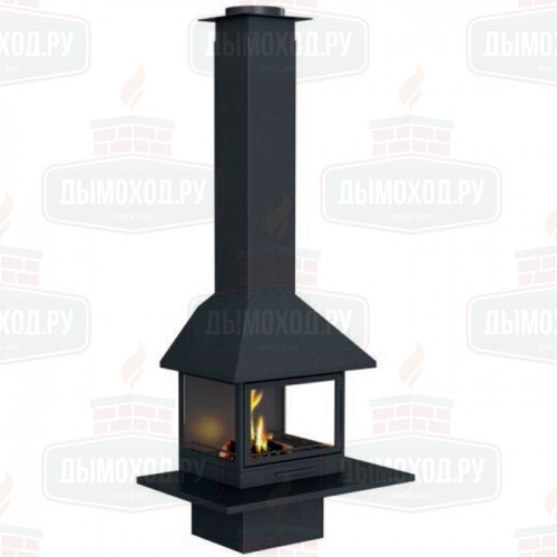 Камин VULCANO FRONTAL, со стеклом (Traforart)