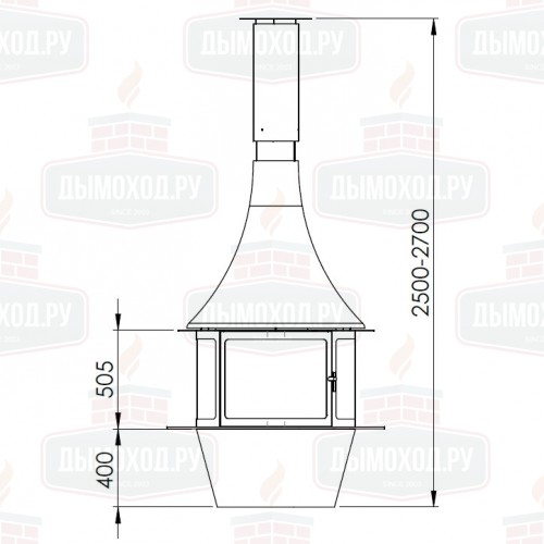 Камин LORENA CENTRAL RAL (Traforart)