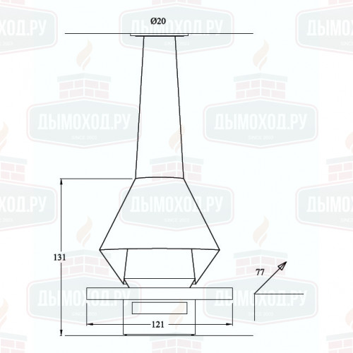 Камин ROMB FRONTAL (Traforart)