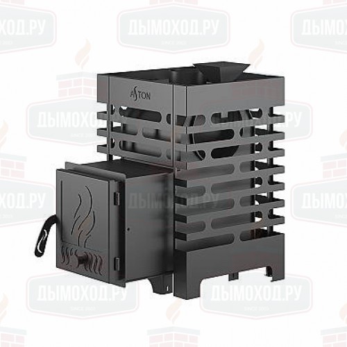 Печь для бани ASTON 12 с баком на трубе 50л Ø115 (AISI 439)