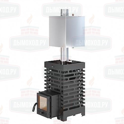 Печь для бани ASTON 16 стекло с баком на трубе 50л Ø115 (AISI 439)