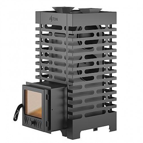 Печь для бани ASTON 20 стекло с баком на трубе 50л Ø115 (AISI 439)