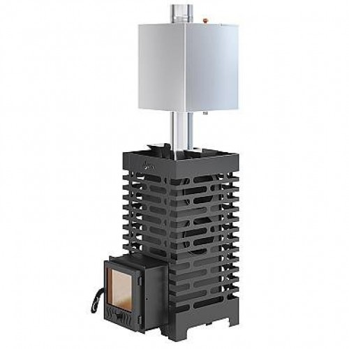 Печь для бани ASTON 20 стекло с баком на трубе 50л Ø115 (AISI 439)