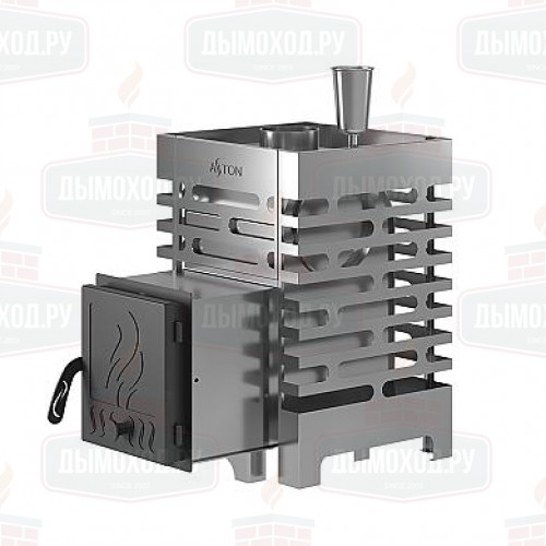 Печь для бани ASTON 12 INOX с баком на трубе 50л Ø115 (AISI 439)