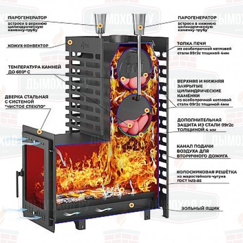 Печь для бани ASTON 30 (320М) Long