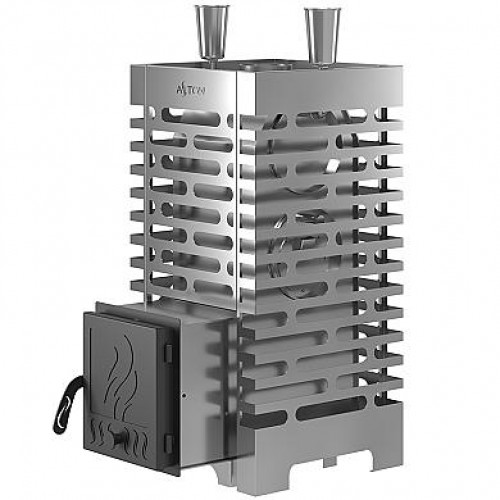 Печь для бани ASTON 20 INOX с баком на трубе 50л Ø115 (AISI 439)