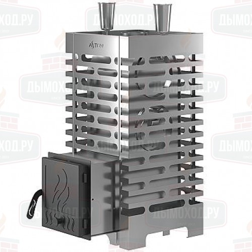Печь для бани ASTON 20 INOX с баком на трубе 50л Ø115 (AISI 439)