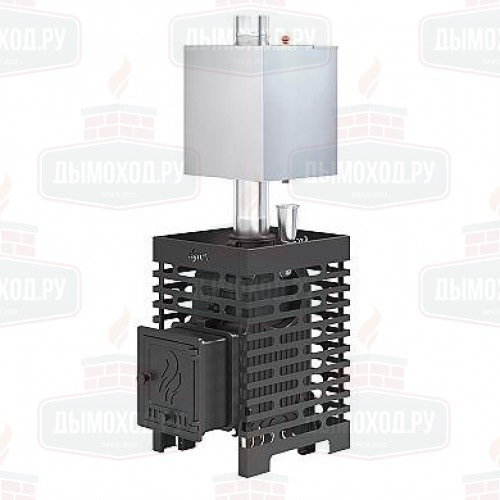 Печь для бани ASTON «Шторм 16» (ДТ-4) с баком на трубе 50л Ø120 (AISI 439)