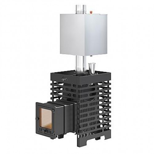 Печь для бани ASTON «Шторм 16» (ДТ-4С) Long с баком на трубе 50л Ø120 (AISI 439)