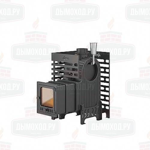 Печь для бани ASTON «Шторм 16» (ДТ-4С) Long с баком на трубе 50л Ø120 (AISI 439)